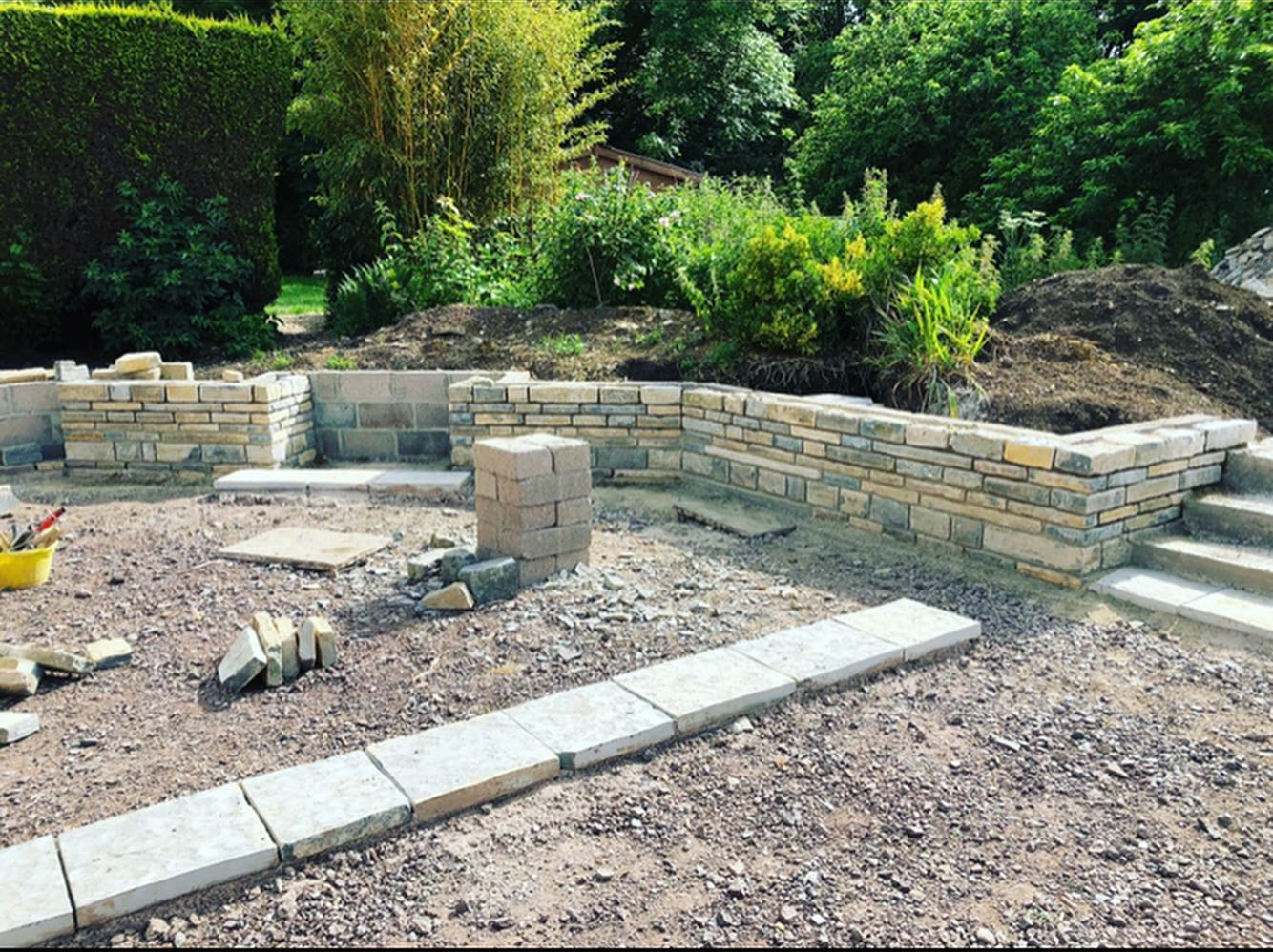 Garden decorative stone wall Garden decorative stone wall