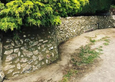 Stone wall brick work