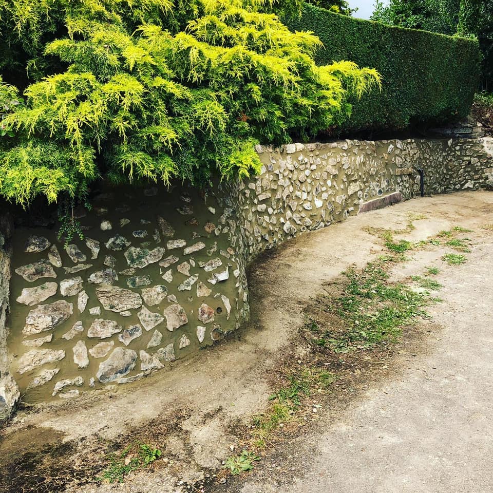 Stone wall brick work Stone wall brick work